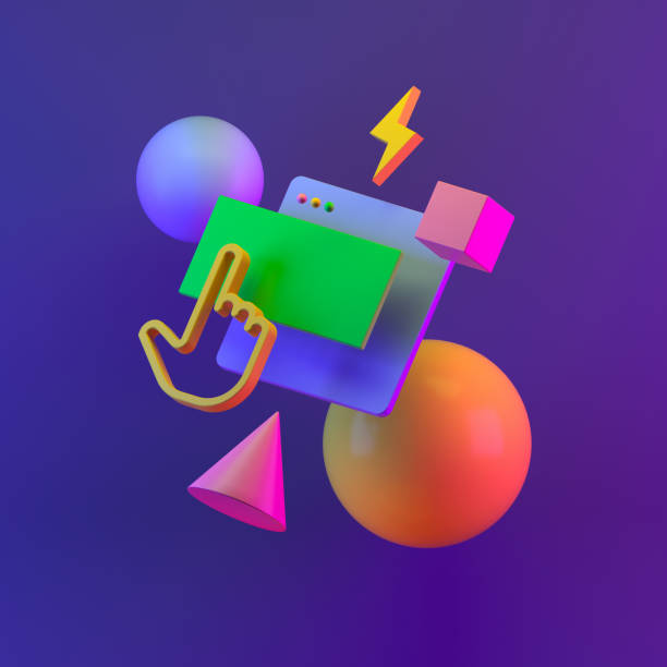 istock Simple geometric shapes geometric shapes for web design. 3d render 1185713685