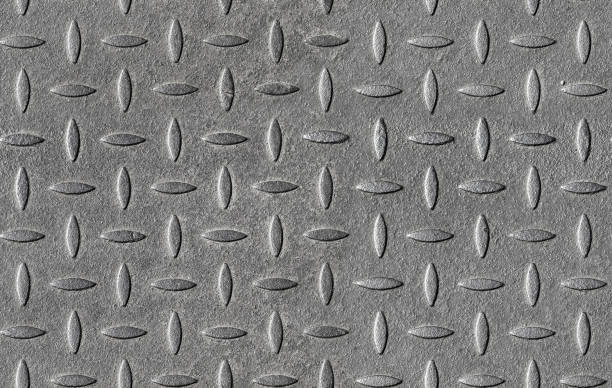 istock Gray diamond plate metal wall, seamless 1185718070