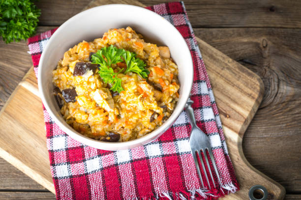 istock Risotto with vegetables. 1185718259