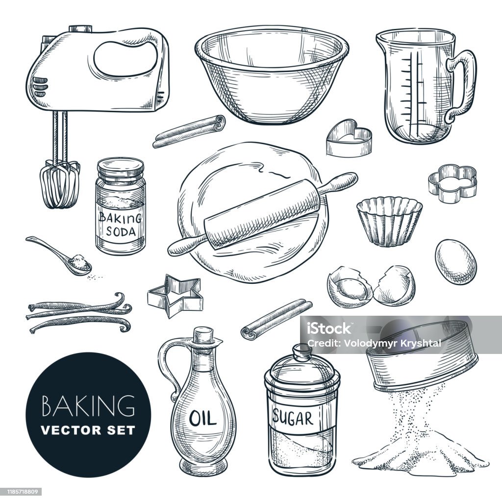 Ilustración de Ingredientes Para Hornear E Iconos De Utensilios De Cocina Ilustración Vectorial De Dibujos Animados Planos Elementos De Cocina Y Diseño De Recetas y más Vectores Libres de Derechos de Hornear - Ilustración de Ingredientes Para Hornear E Iconos De Utensilios De Cocina Ilustración Vectorial De Dibujos Animados Planos Elementos De Cocina Y Diseño De Recetas y más Vectores Libres de Derechos de Hornear -