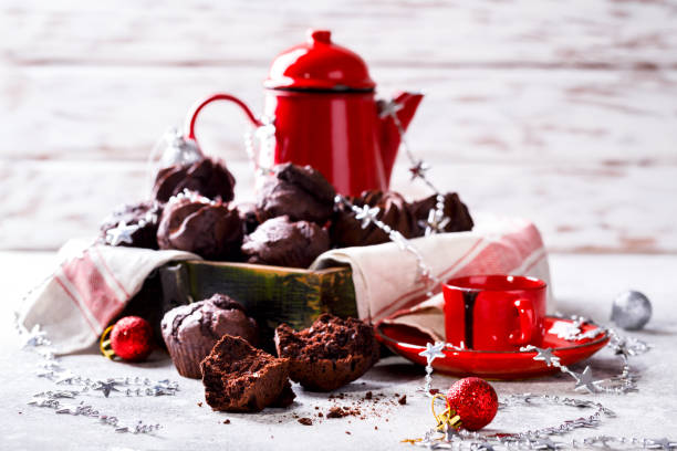 istock Chocolate Muffins in Christmas. 1185719510