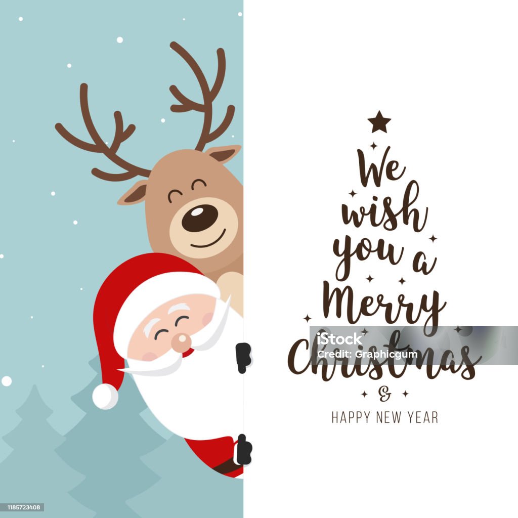 Ông Già Noel Và Tuần Lộc Phim Hoạt Hình Dễ Thương Với Lời Chào ...