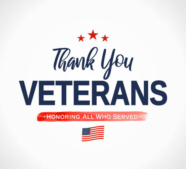 danke veteranen karte. ehrung aller, die gedient haben. veteranentag. vektor - vet stock-grafiken, -clipart, -cartoons und -symbole