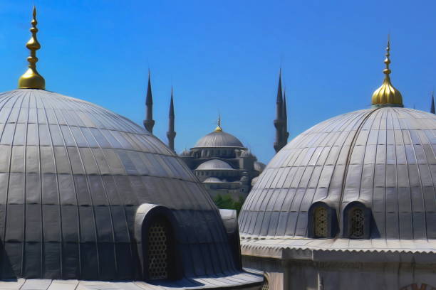 istock Blue Mosque and domes in Istanbul 1185727346
