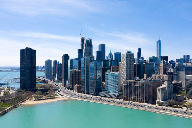 istock Chicago Waterfront Skyline, Aerial View 1185729102