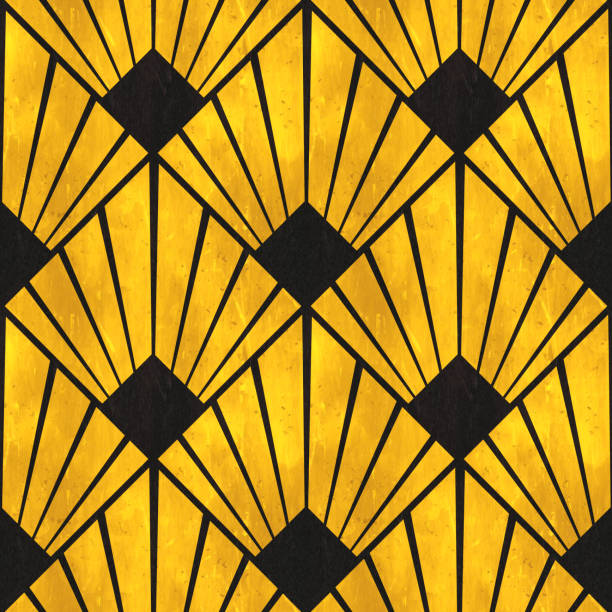 Art Deco Golden Age - Scales - Seamless Tile Pattern HD - 05 stock photo