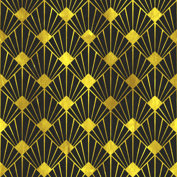 Art Deco Golden Age - Scales - Seamless Tile Pattern HD - 03