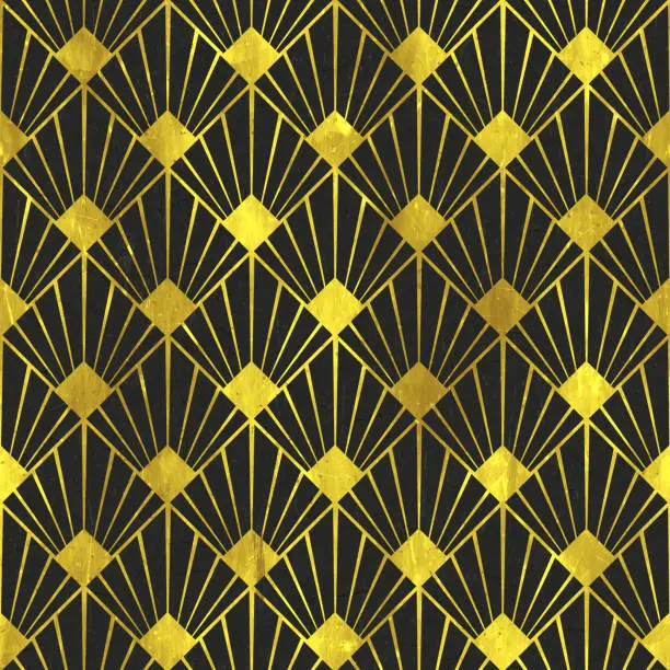 Photo of Art Deco Golden Age - Scales - Seamless Tile Pattern HD - 03