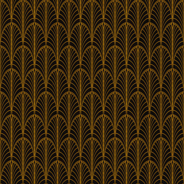 Art Deco Golden Age - Scales - Seamless Tile Pattern HD - 11