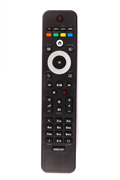 istock unnamed tv remote control on white background 1185734466
