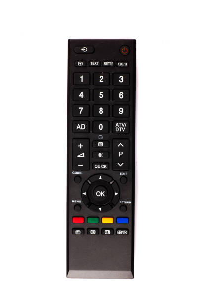 istock unnamed tv remote control on white background 1185734625