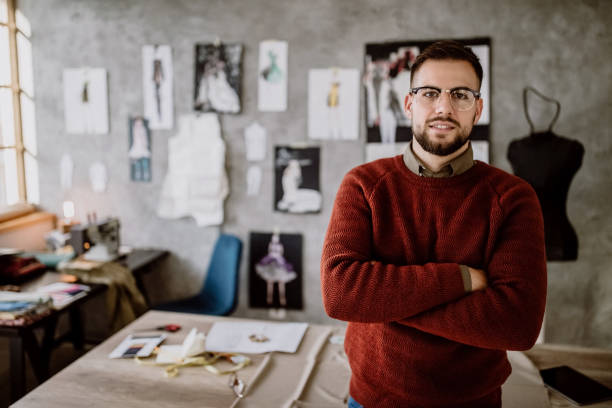 istock Professional Male Tailor with crossed arms 1185736066