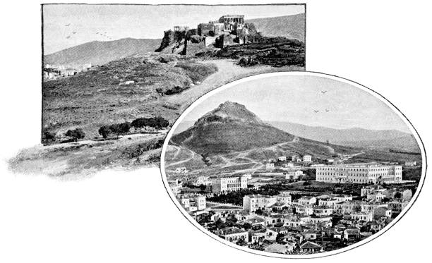 istock Acropolis of Athens and Mount Lycabettus in Athens, Greece - 19th Century 1185736475