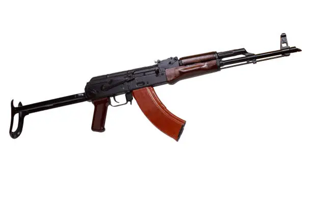 Photo of Russian assault rifle AK-47 isolated on white