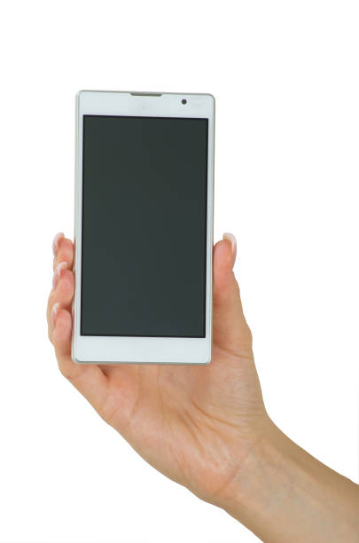 istock Hand holding big touchscreen smart phone 1185739514
