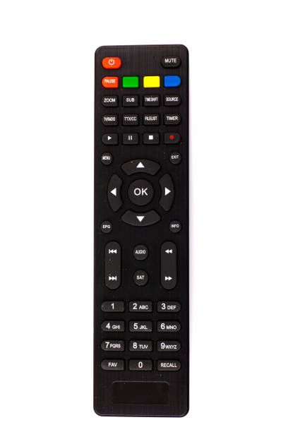 istock unnamed tv remote control on white background 1185741000