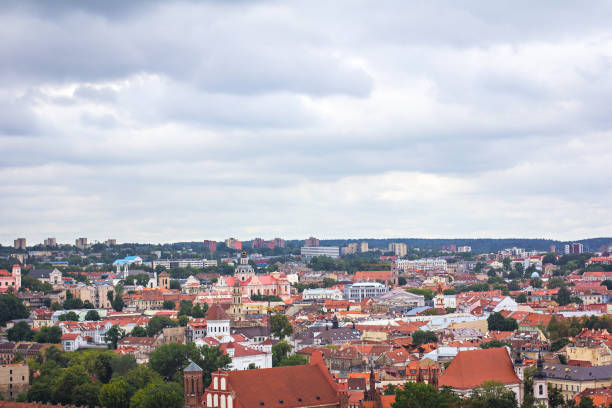 istock Old city landscape from Gediminas Castle Tower Vilnius Lithuania 1185741370