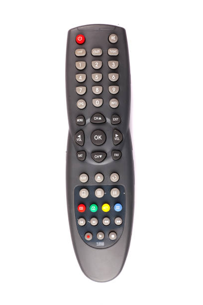 istock unnamed tv remote control on white background 1185741577