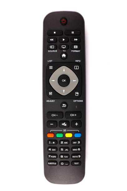 istock unnamed tv remote control on white background 1185744288
