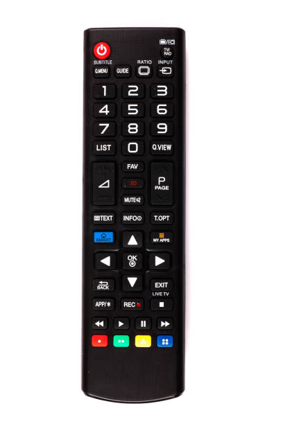 istock unnamed tv remote control on white background 1185744318