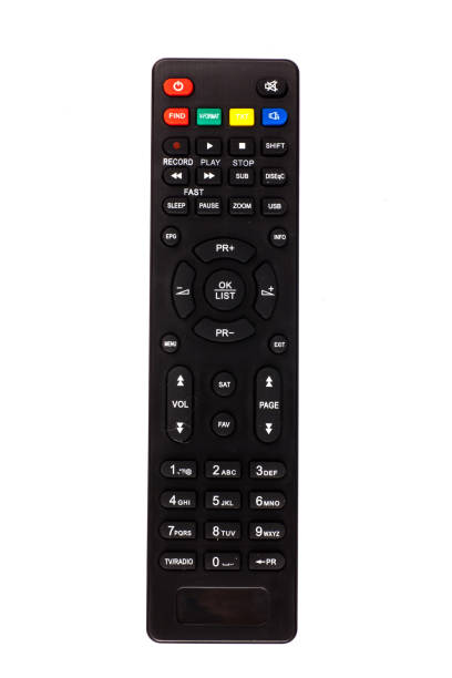 istock unnamed tv remote control on white background 1185745397
