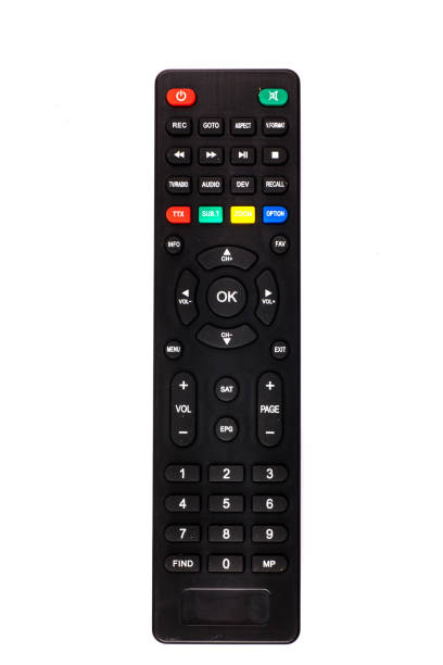 istock unnamed tv remote control on white background 1185745558