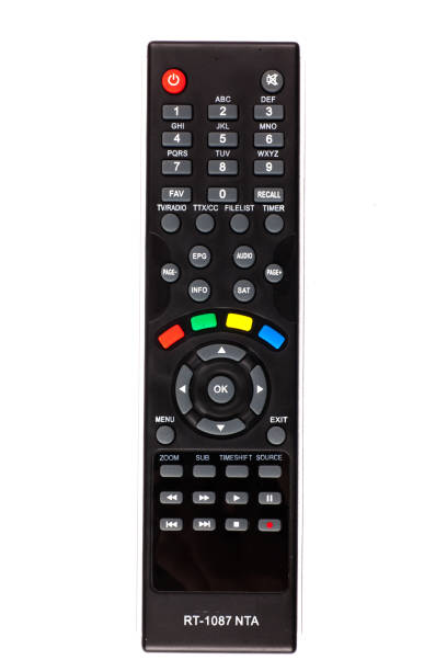 istock unnamed tv remote control on white background 1185746210