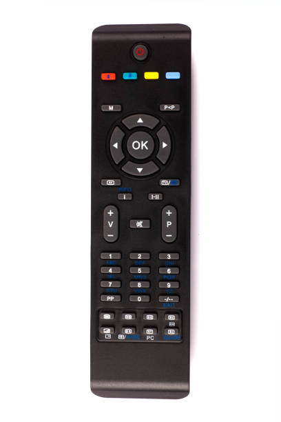 istock unnamed tv remote control on white background 1185746364