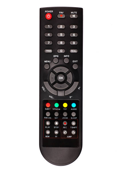 istock unnamed tv remote control on white background 1185746446