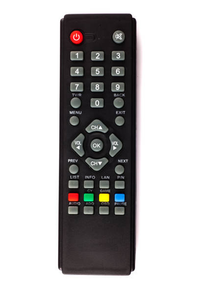 istock unnamed tv remote control on white background 1185746713