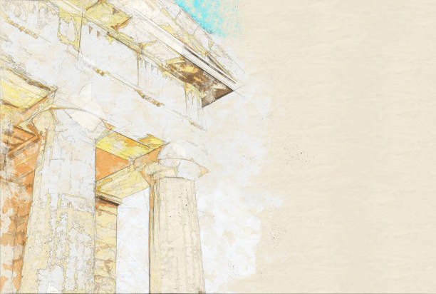 istock Sketch of ruins of Acropolis, Athens 1185749591