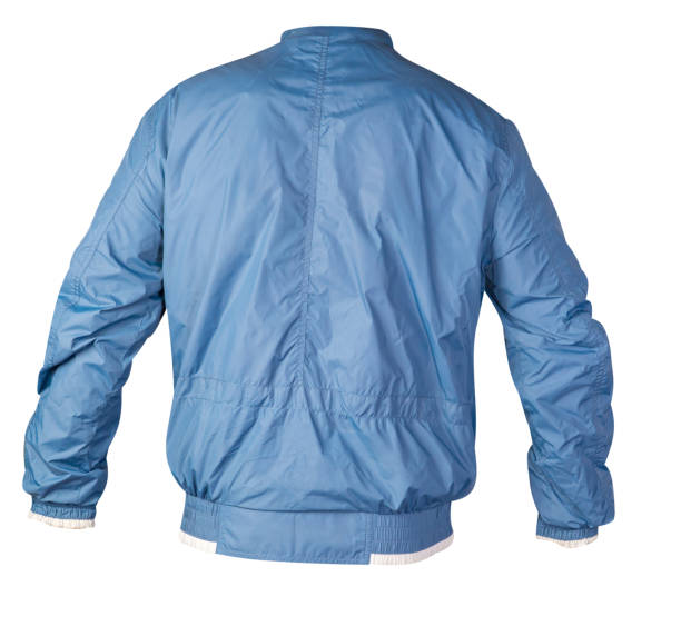 istock sports jacket isolated on a white background. Windbreaker jacket front view. 1185751914