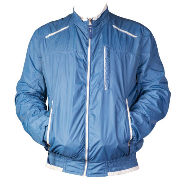 istock sports jacket isolated on a white background. Windbreaker jacket front view. 1185751917