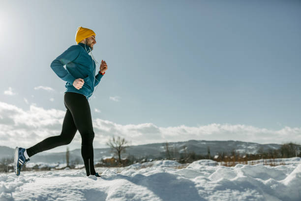 istock Perfect sunny morning for running on snow 1185756298