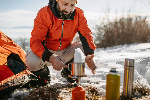 istock Cooking over the camping stove 1185756981