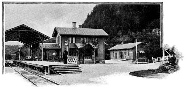 istock Storen Railway Station in Storen, Trondelag, Norway - 19th Century 1185757134