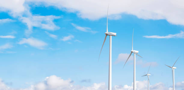 istock Windmills rotating in Spanish wind farm against cloudy sky. Copy space for text. 1185757164