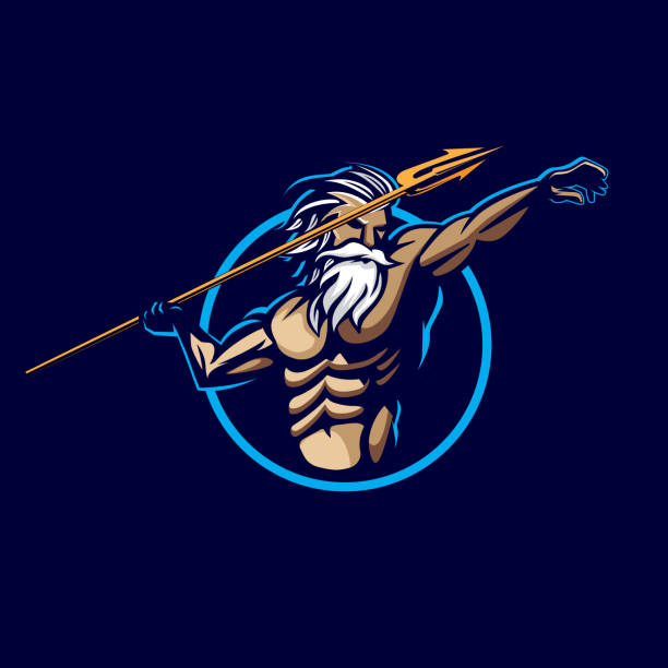 Poseidon Poseidon vector illustration greek god poseidon backgrounds stock illustrations