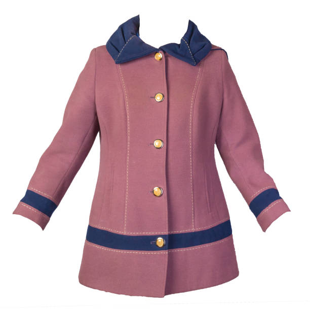 istock Female woolen coat with a hood Isolated on a white background. 1185764505
