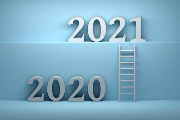 istock Way from 2020 year to 2021 year 1185769009