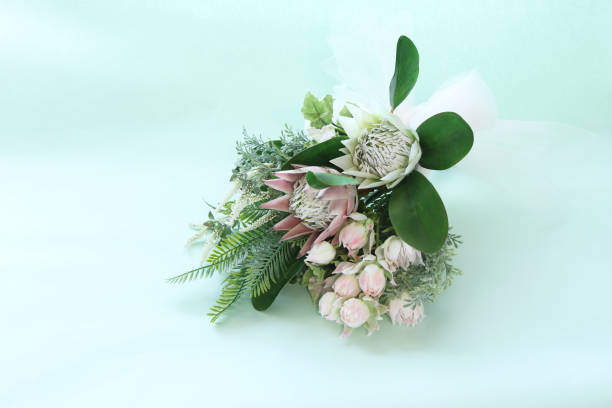 istock bouquet of Protea and Blushing Bride 1185771144