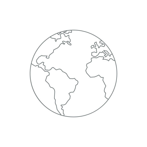 Earth line and glyph icon Earth line and glyph icon,vector illustration.
EPS 10. europe map white stock illustrations