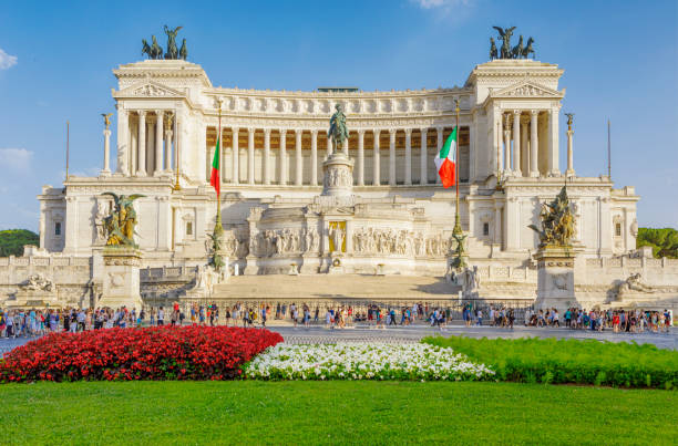 ołtarz ojczyzny, rzym, włochy - vittorio emanuele monument zdjęcia i obrazy z banku zdjęć