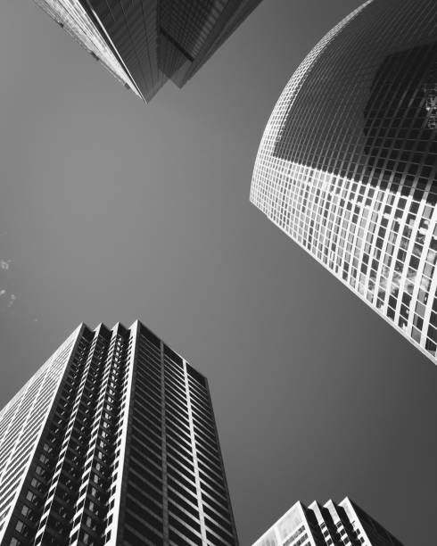 istock Skyscrapers and office buildings in black and white 1185776169