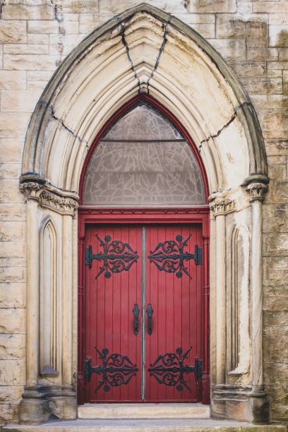 istock red church door 1185776222
