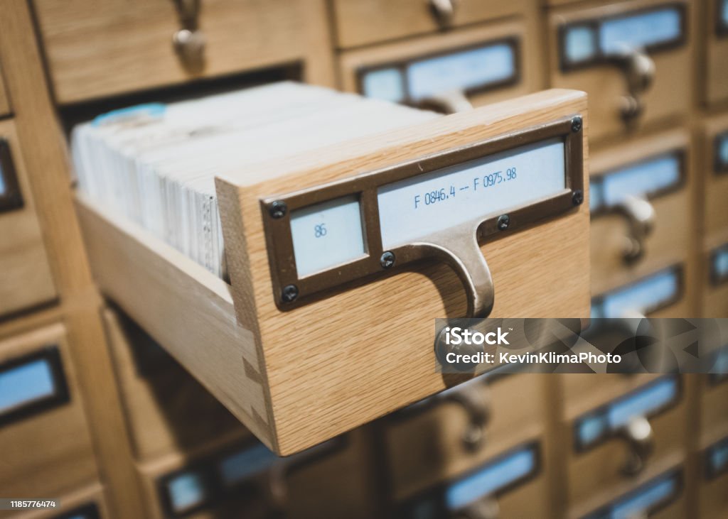 Library Card Catalog File Stock Photo Download Image Now