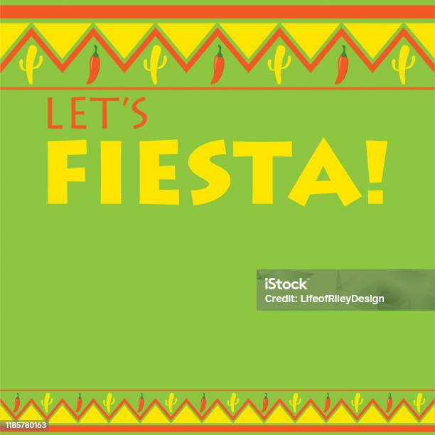 Fiesta Pattern Vector Mexican Pattern Fiesta Card In Vector Format Stock Illustration ...