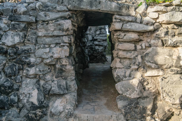 Tulum Mexico - Mayan Ruins - Stone Entrance