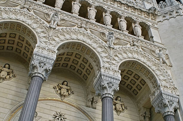 istock Awesome medieval architecture of Lyon cathedral 118578397