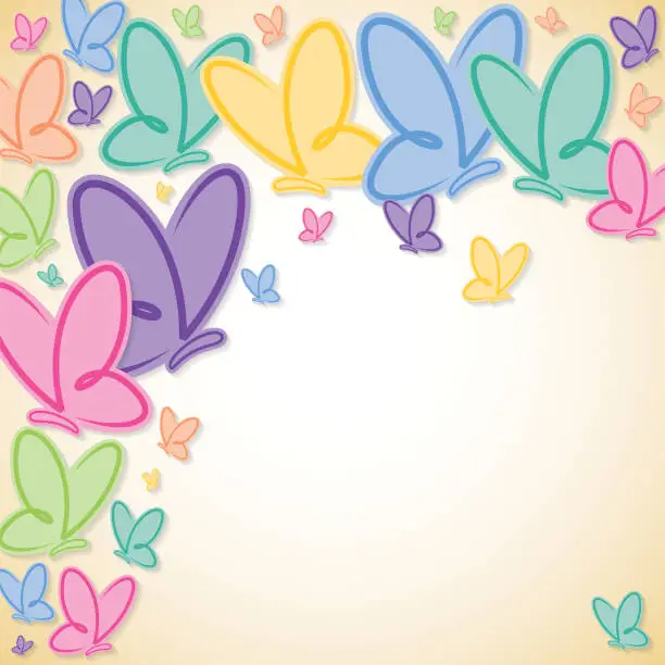 Vector illustration of Soft butterfly background in vector format.